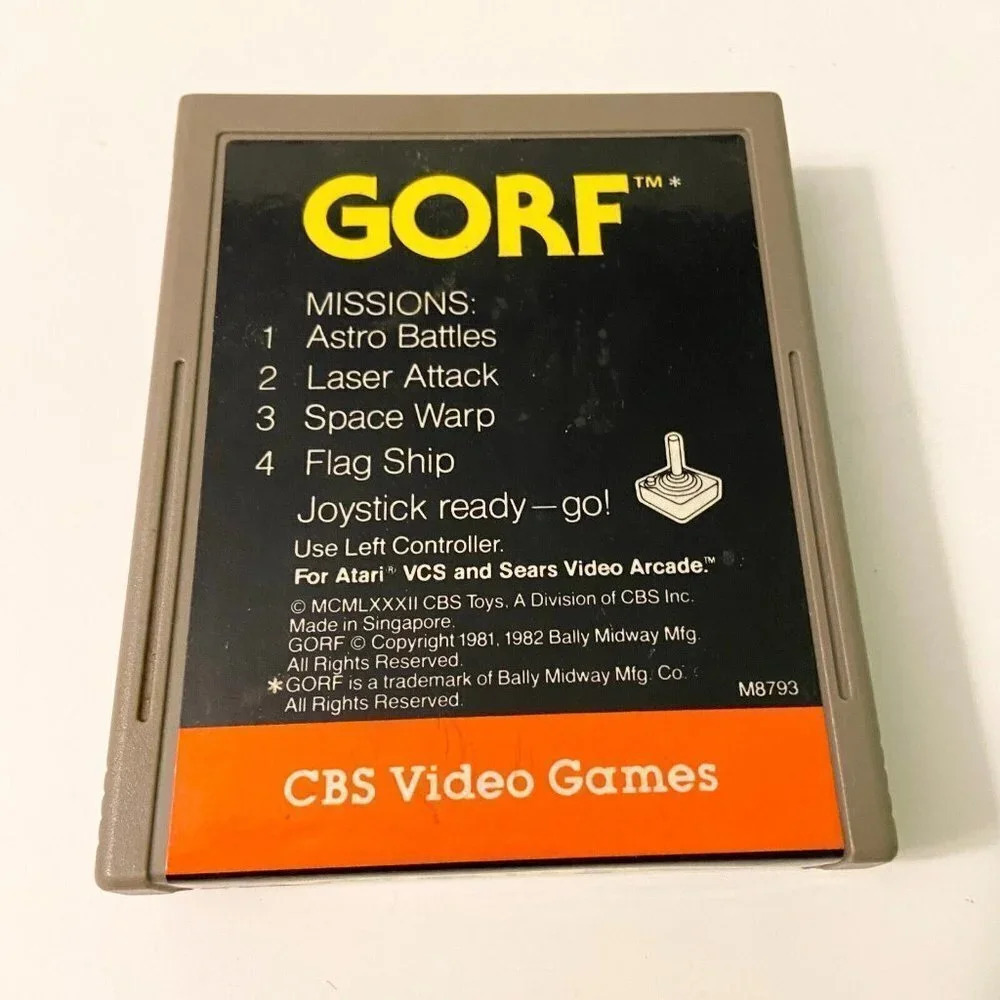 Vintage 1982 Gorf Atari 2600 Game CBS Video Game
